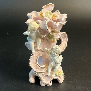 Pink Cherub Porcelain Figurine